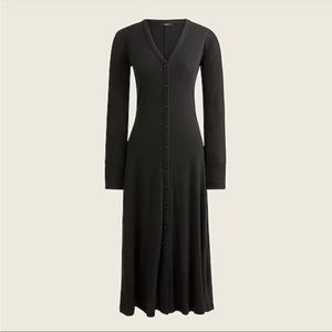 J. Crew Ribbed Button Front Knit Dress